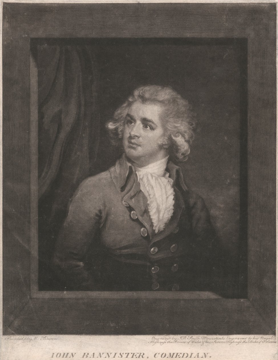 John Bannister, komik, 1787 od John Raphael Smith