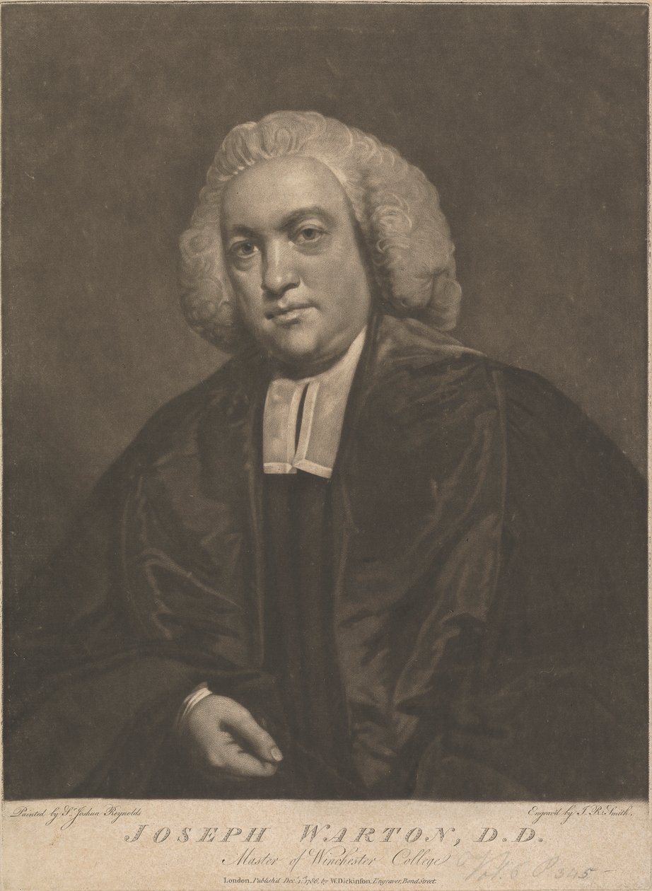 Joseph Warton, mistr Winchester College od John Raphael Smith
