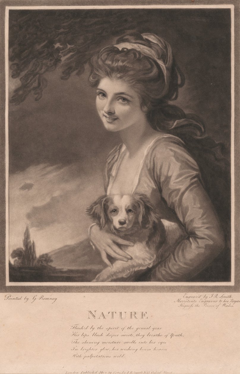 Lady Hamiltonová jako „Příroda“ od John Raphael Smith