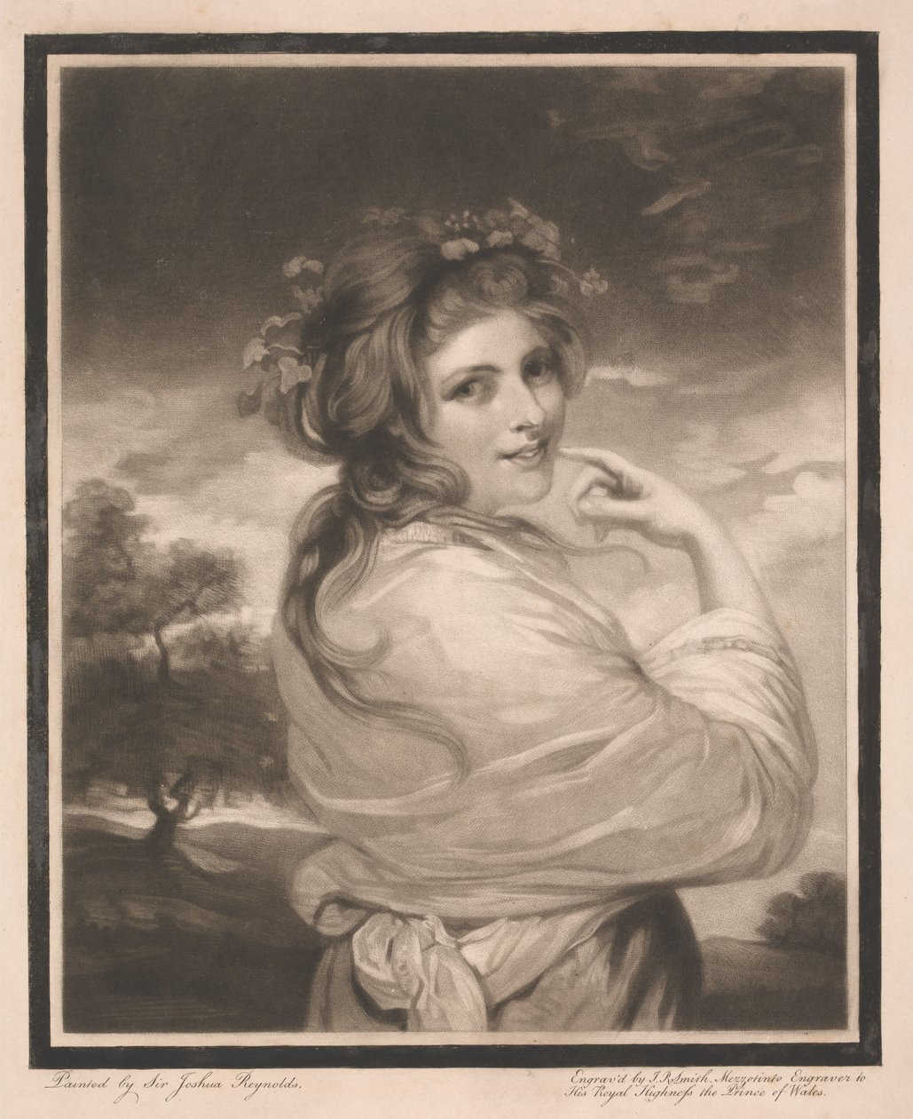 Lady Hamiltonová jako bakchantka od John Raphael Smith