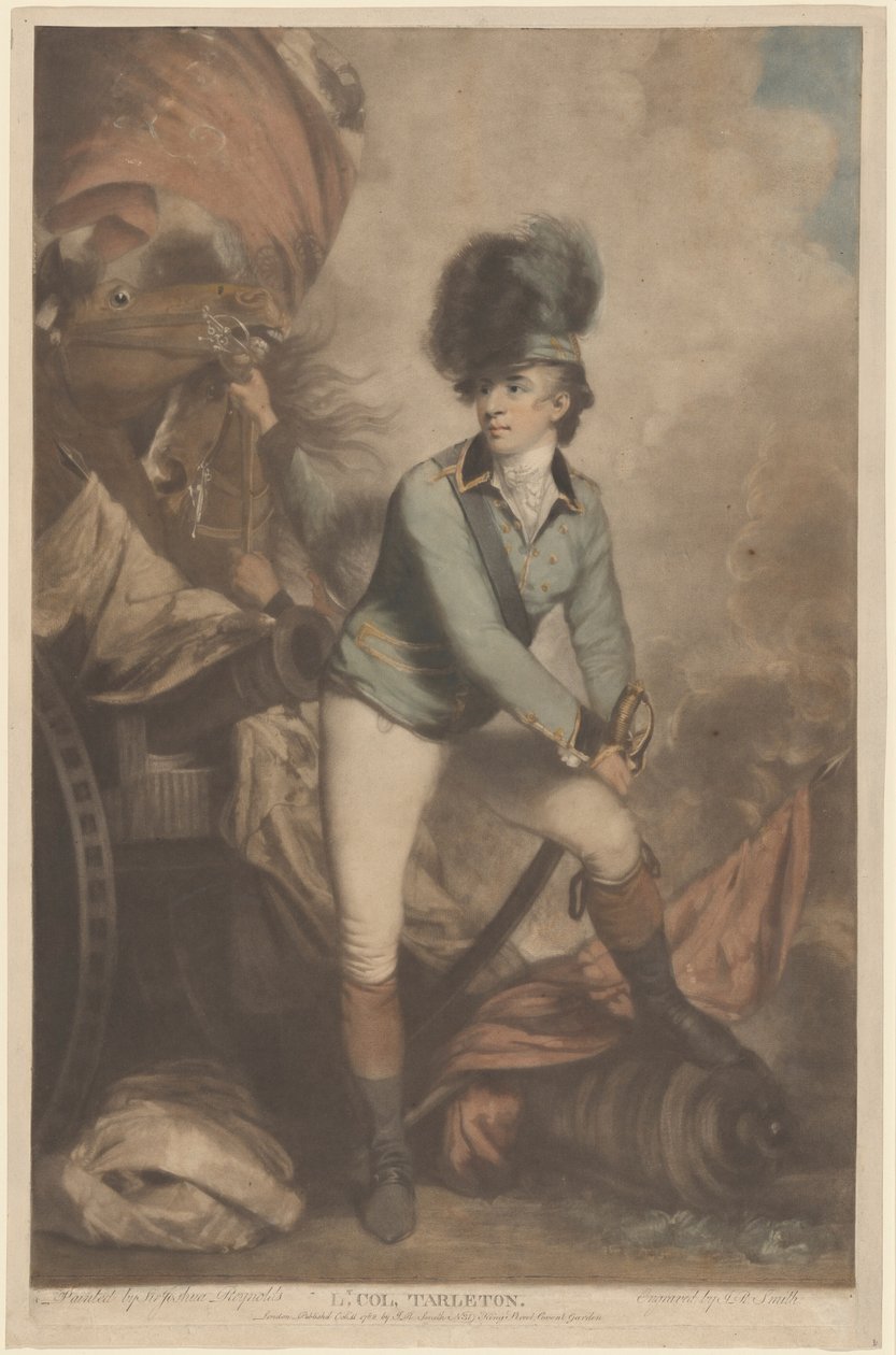Podplukovník Tarleton, zveřejněno 1782. od John Raphael Smith