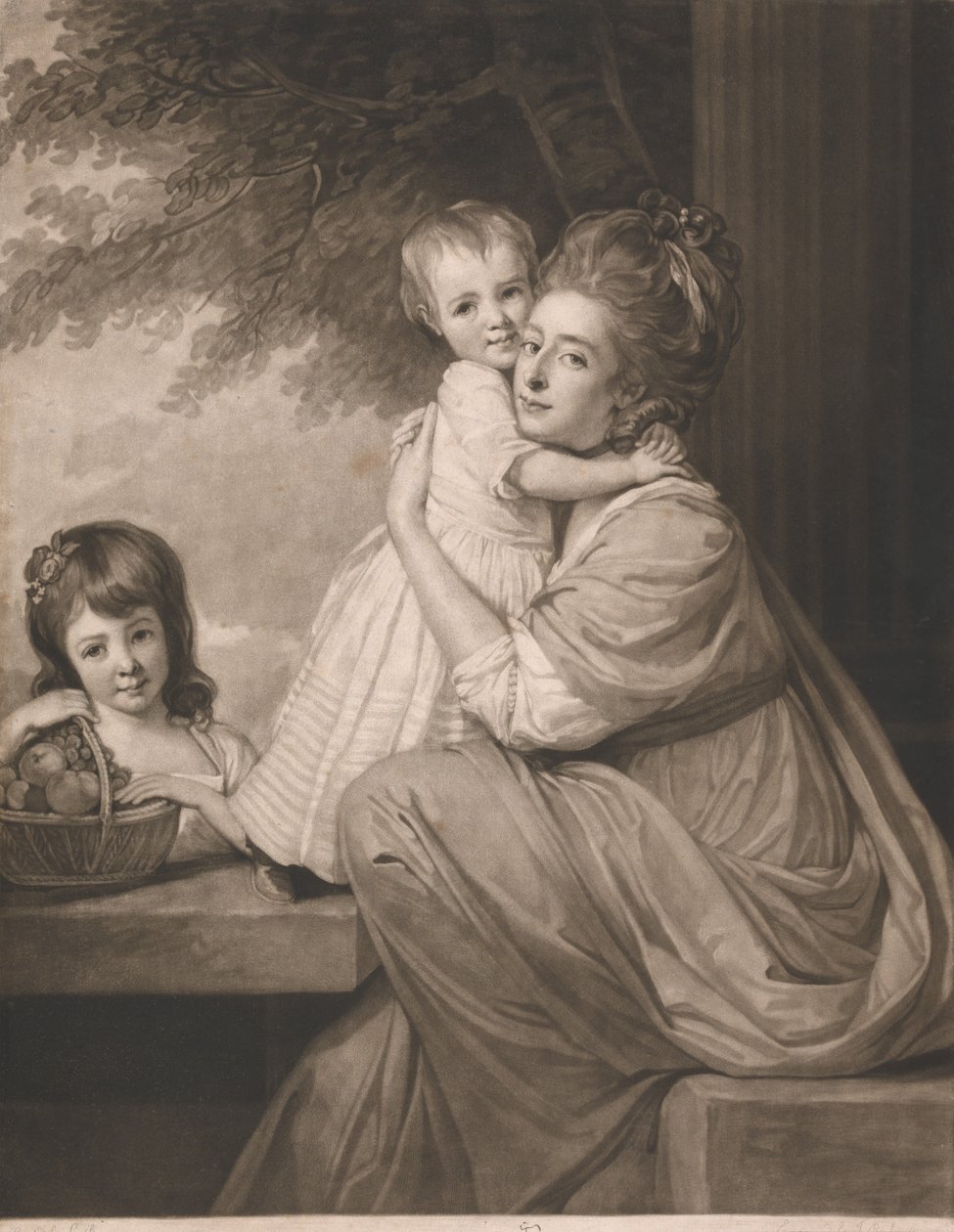 Paní Stablesová a její dvě dcery Harriet a Maria od John Raphael Smith