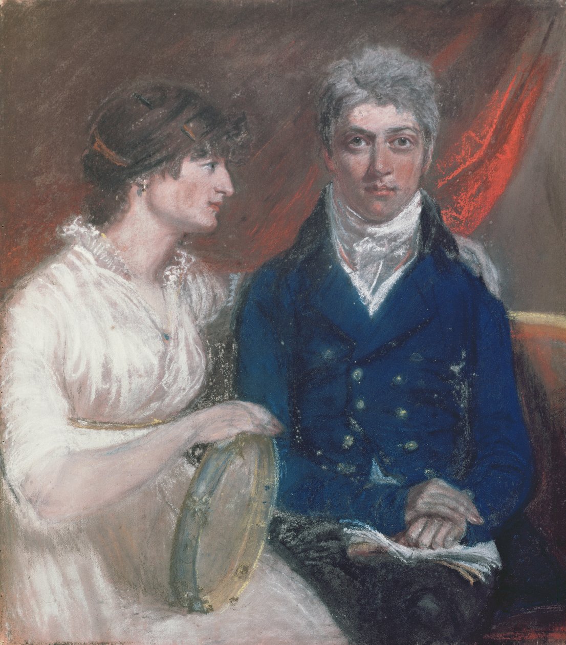 Portrét Benjamina Thompsona a jeho ženy od John Raphael Smith