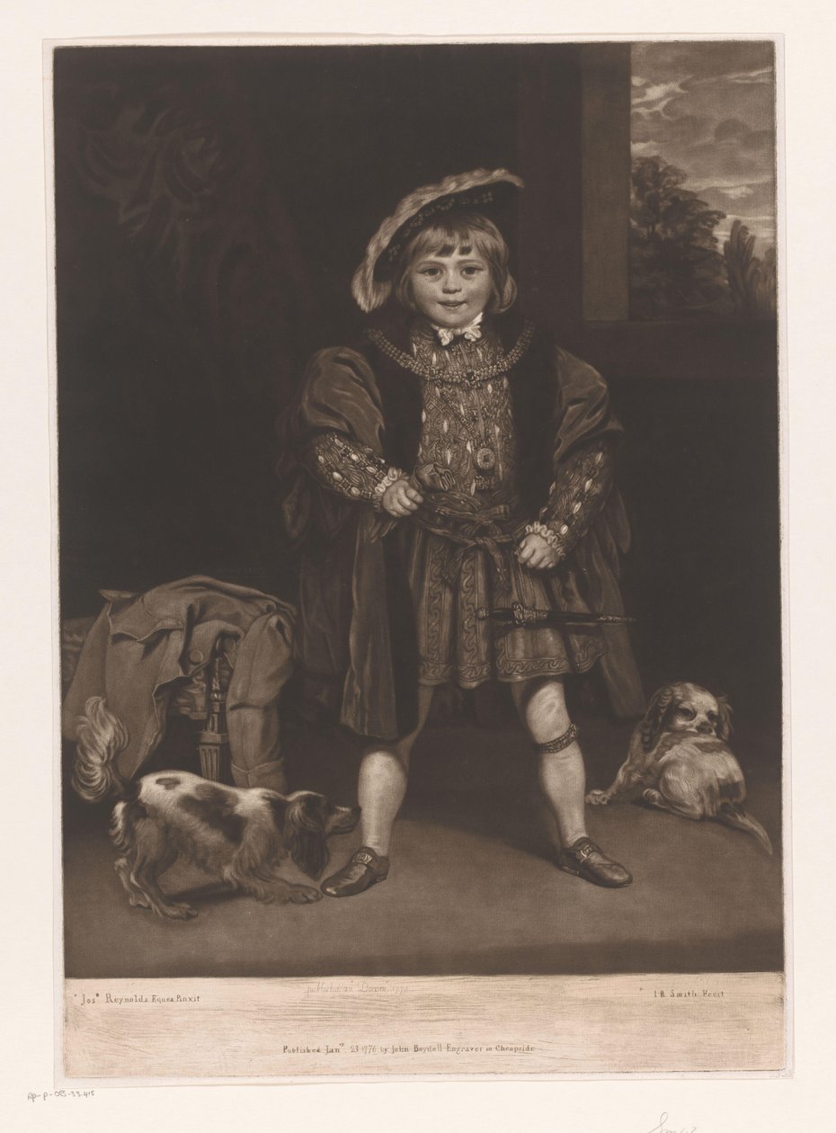 Portrét Johna Crewea jako dítěte od John Raphael Smith