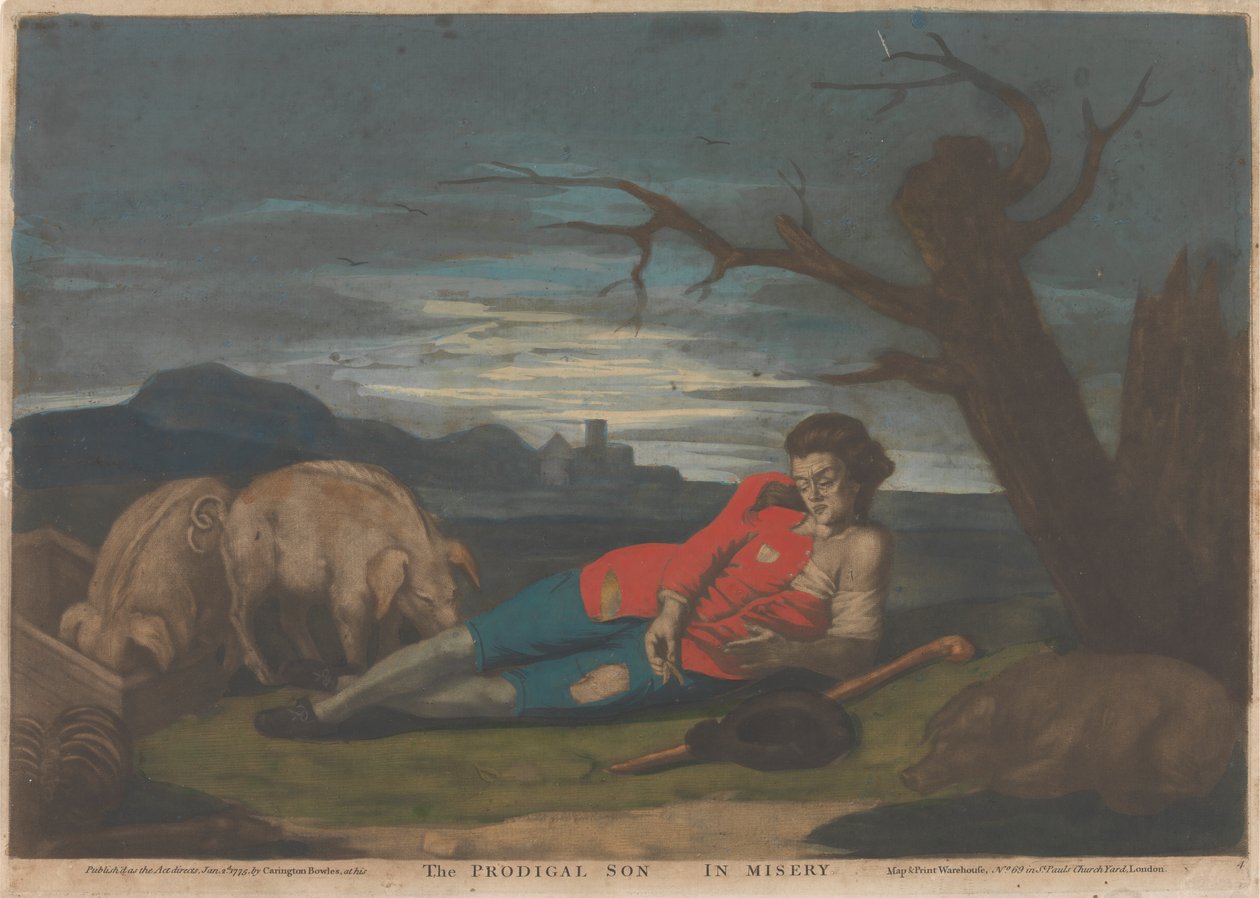 Marnotratný syn v utrpení (1 z 5) od John Raphael Smith