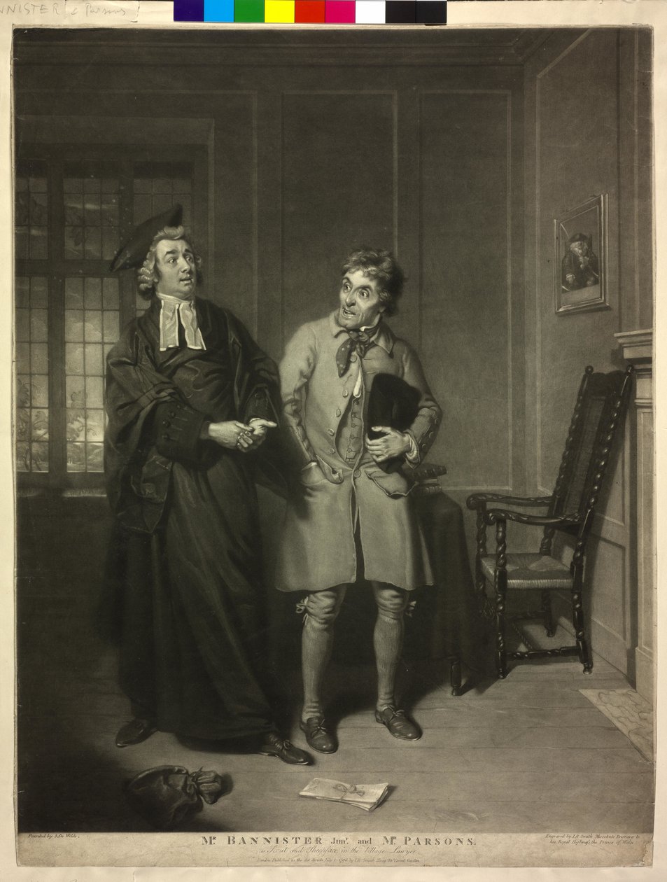 William Parsons jako "Sheepface" ve filmu "The Village Lawyer" od John Raphael Smith