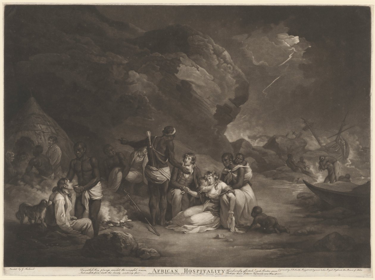 Africká pohostinnost od John Raphael Smith after George Morland
