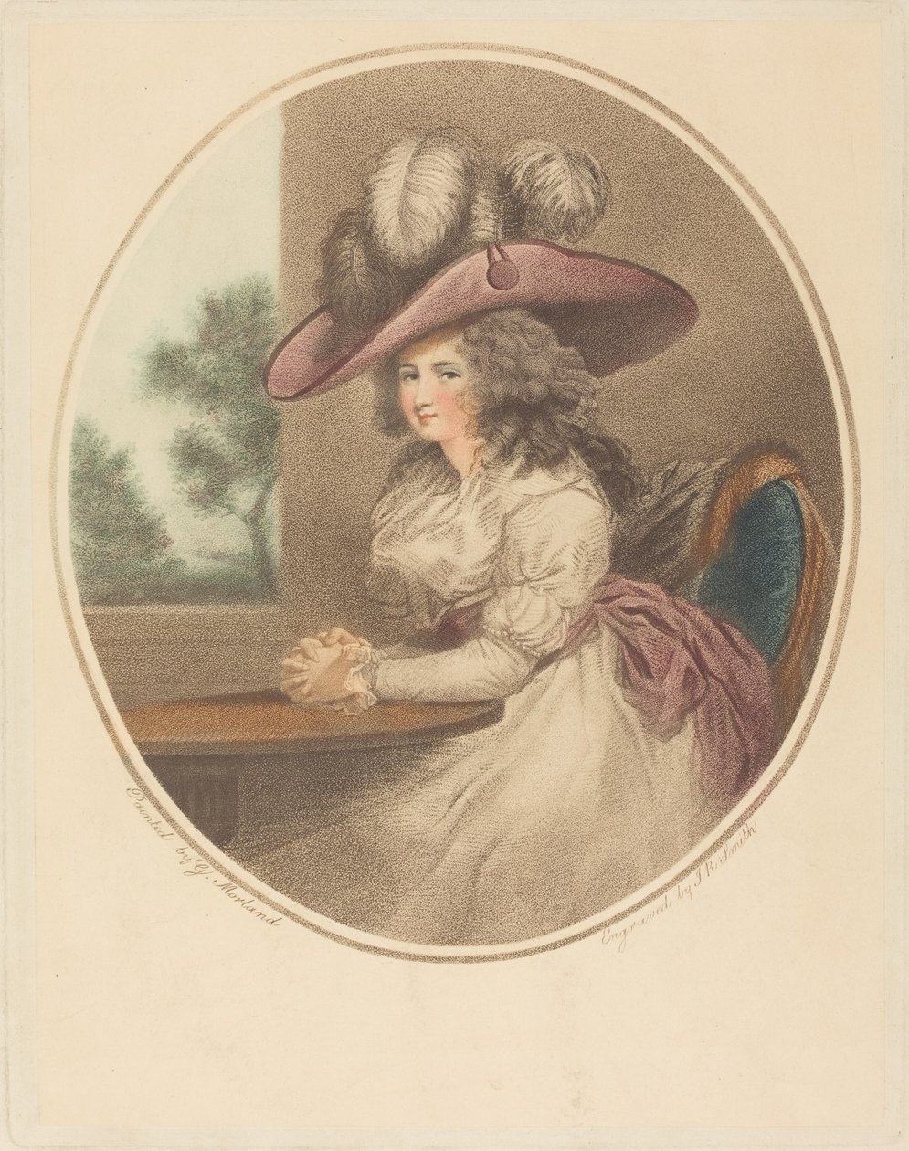 Anne Ward Morland (Delia ve městě) od John Raphael Smith after George Morland