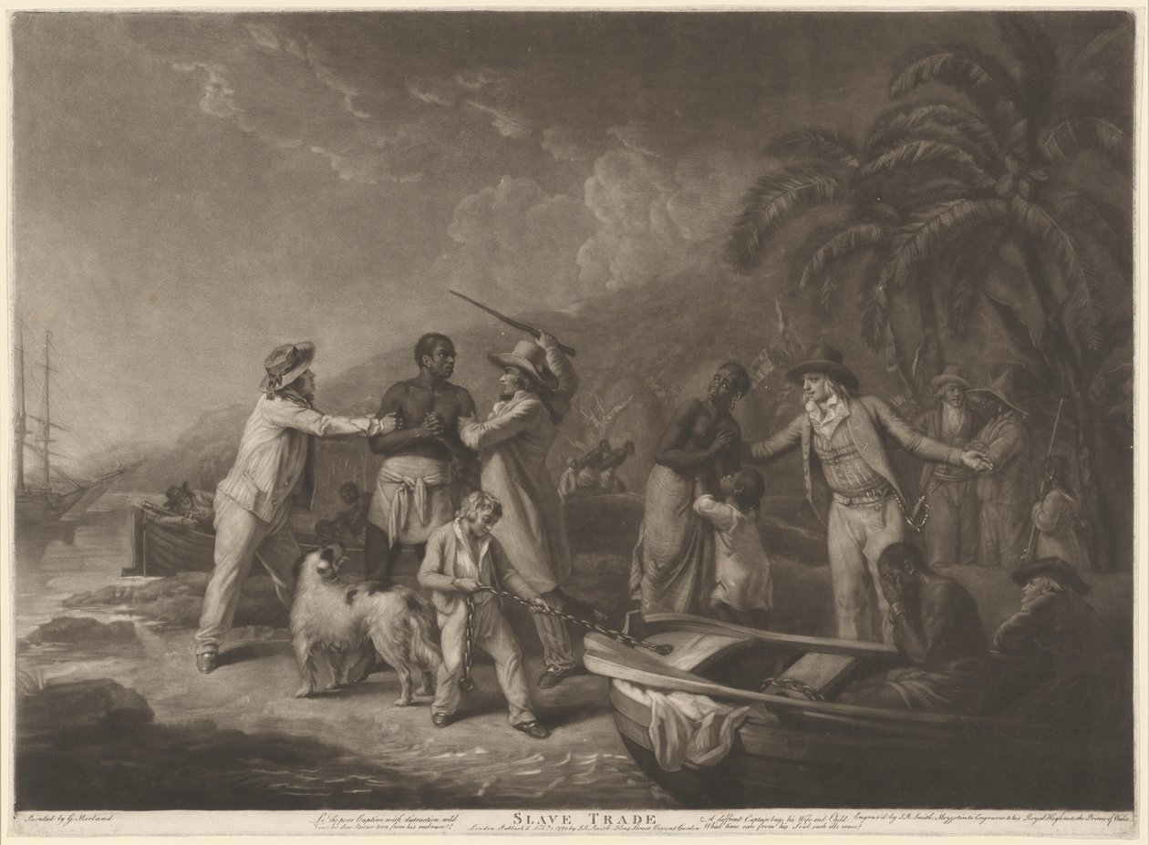 Trh s otroky od John Raphael Smith after George Morland