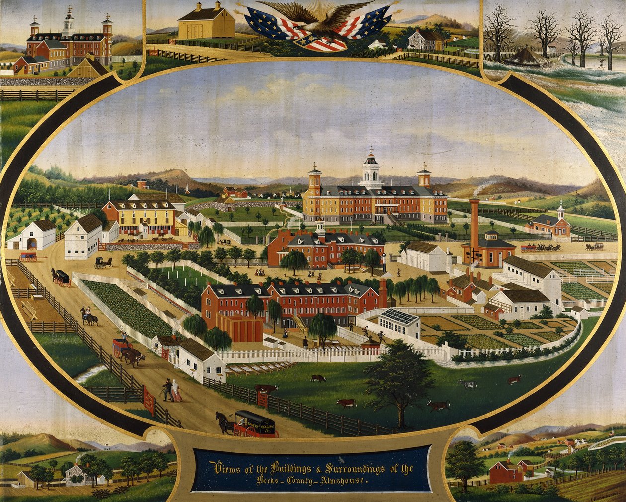 Pohledy na budovy a okolí Berks County Almshouse, od John Rasmussen