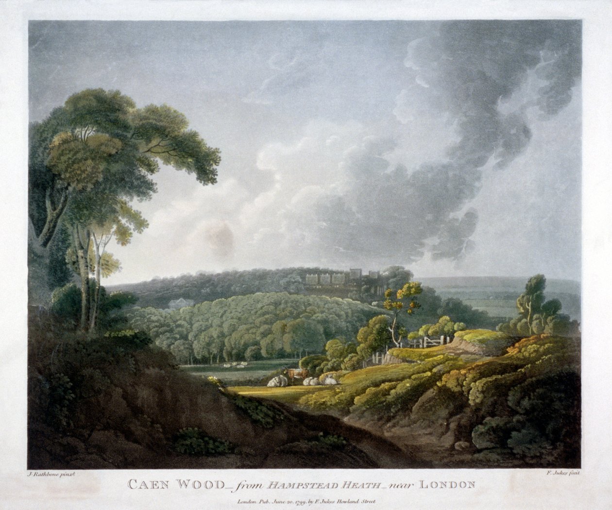 Caen Wood, St Pancras, Londýn, 1799 od John Rathbone