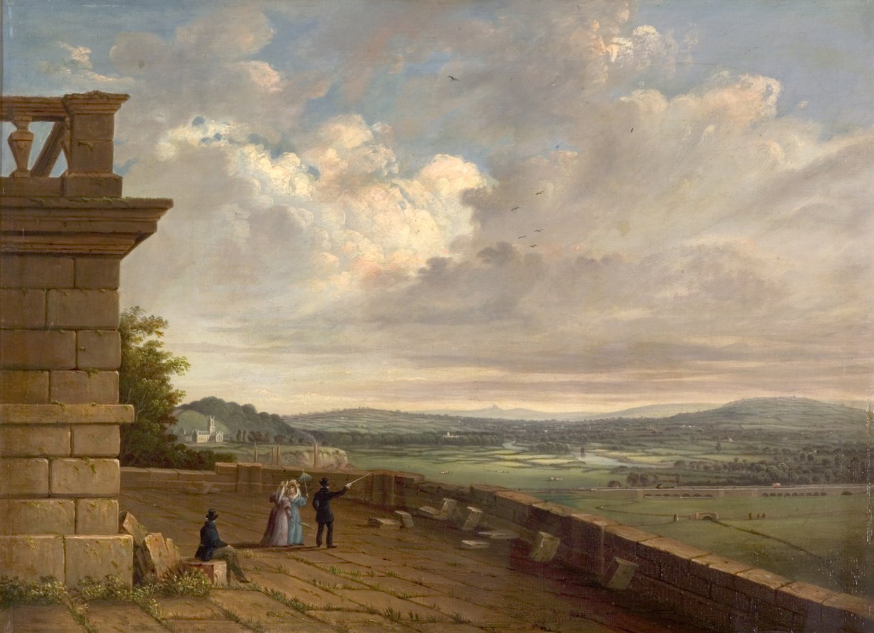 Pohled z Nottingham Castle Terrace Looking East, c.1845 od John Rawson Walker