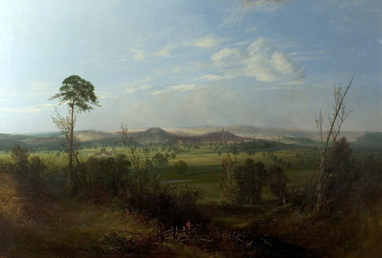 Pohled na Nottingham z Wilfordu, kolem roku 1850 od John Rawson Walker