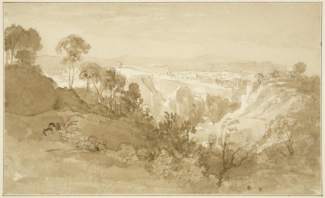Clifton z Leigh Woods (tužka a akvarel na papíře) od John Reverend Eden