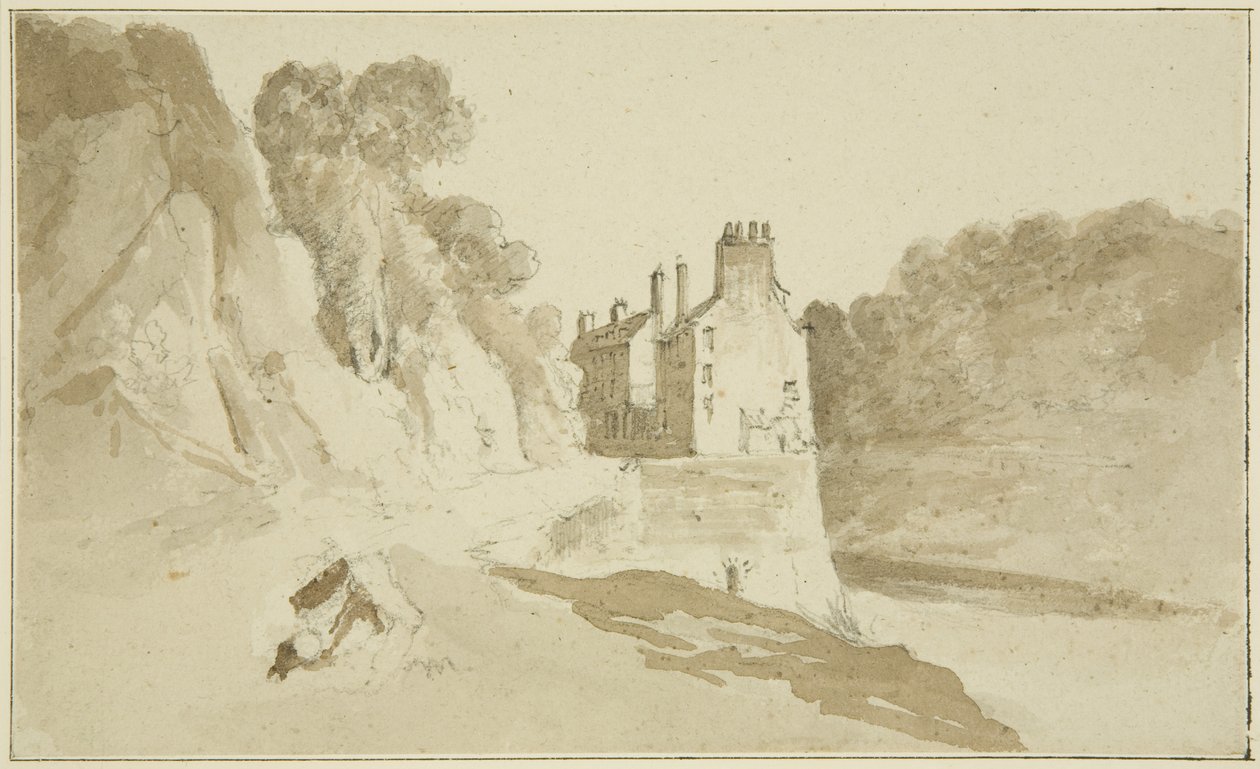 Hotwell House (tužka a akvarel na papíře) od John Reverend Eden