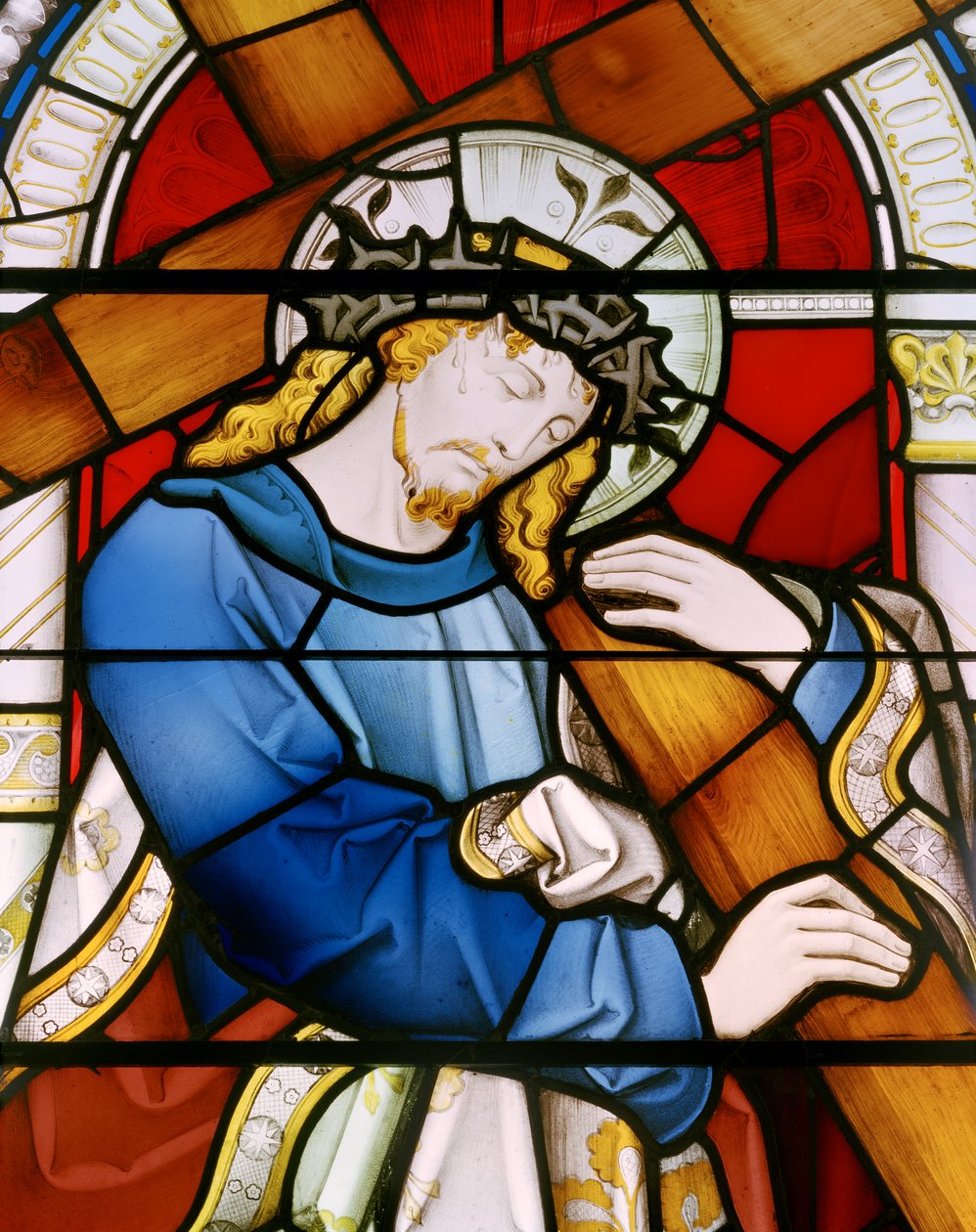 Dolgellau, St Mary, Clayton & Bell, John Richard Clayton (1827-1913), Kristus nesoucí kříž, 1864 od John Richard Clayton