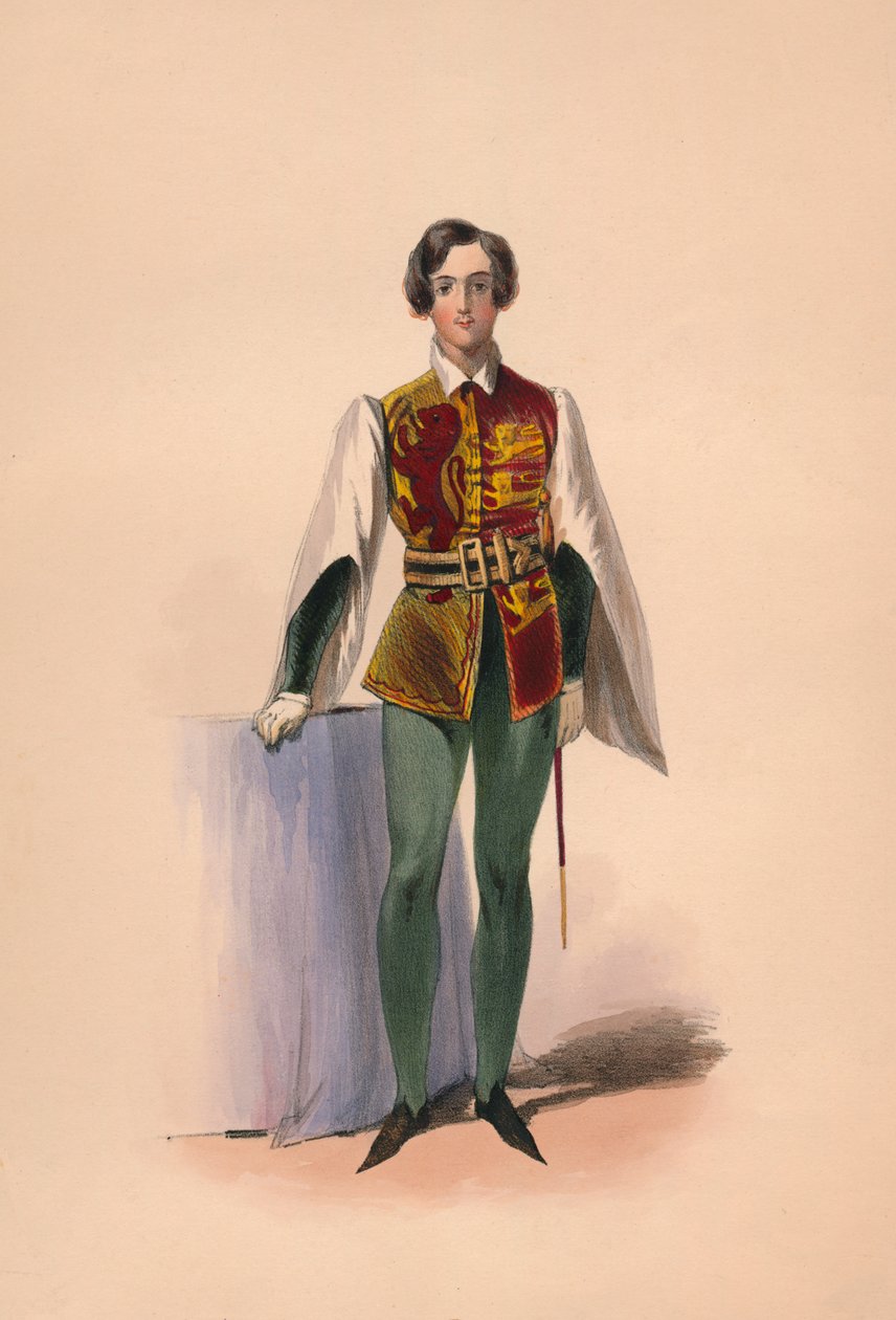 Host v kostýmu pro královnu Viktorii Bal Costumé, 12. května 1842, 1843. od John Richard Coke Smyth