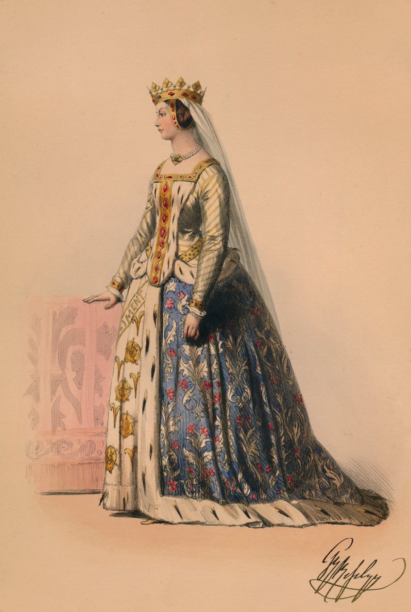 Host v kostýmu pro královnu Viktorii Bal Costumé, 12. května 1842, 1843. od John Richard Coke Smyth