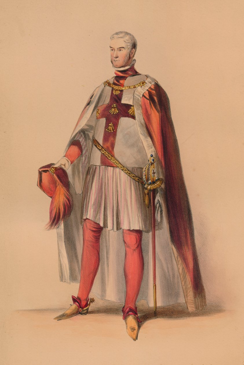Host v kostýmu pro královnu Viktorii Bal Costumé, 12. května 1842, 1843. od John Richard Coke Smyth