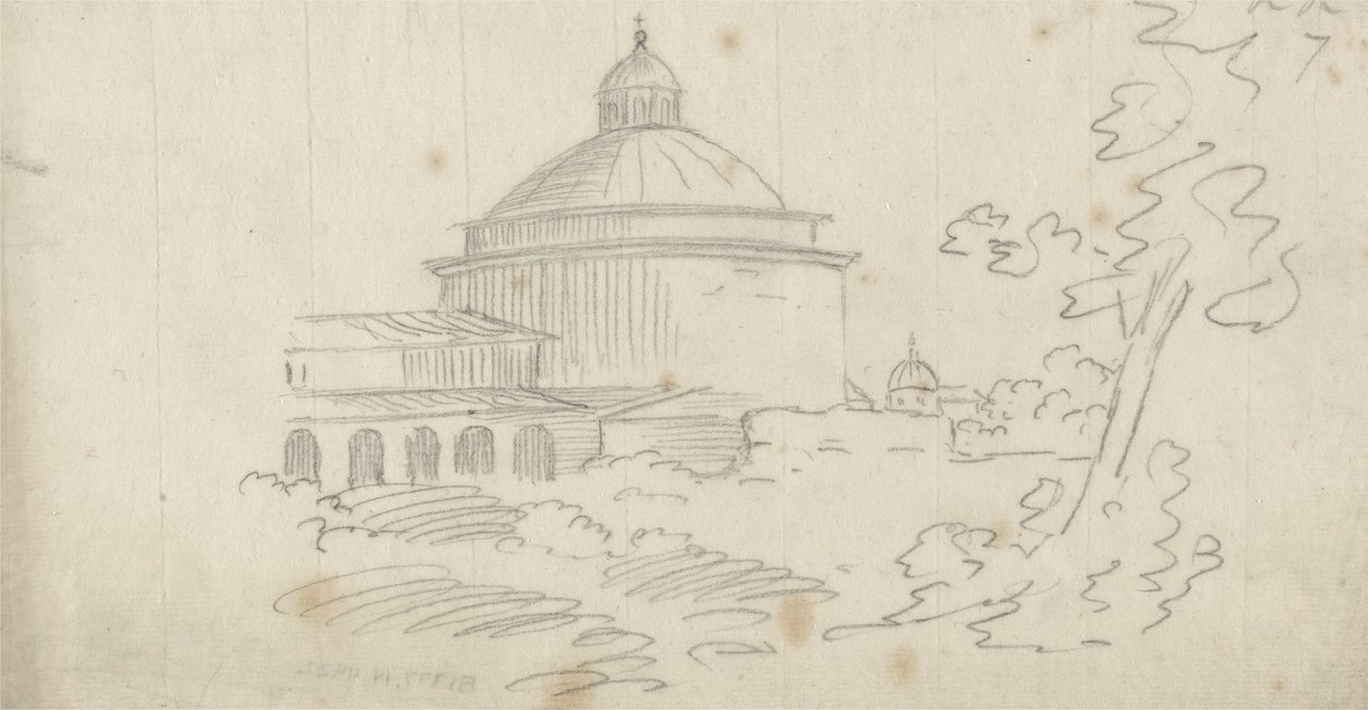 Ariccia (grafit na papíře) od John Robert Cozens
