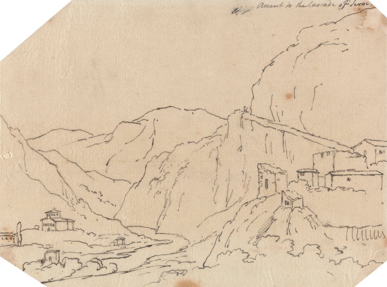 Výstup na Cascade of Terni od John Robert Cozens