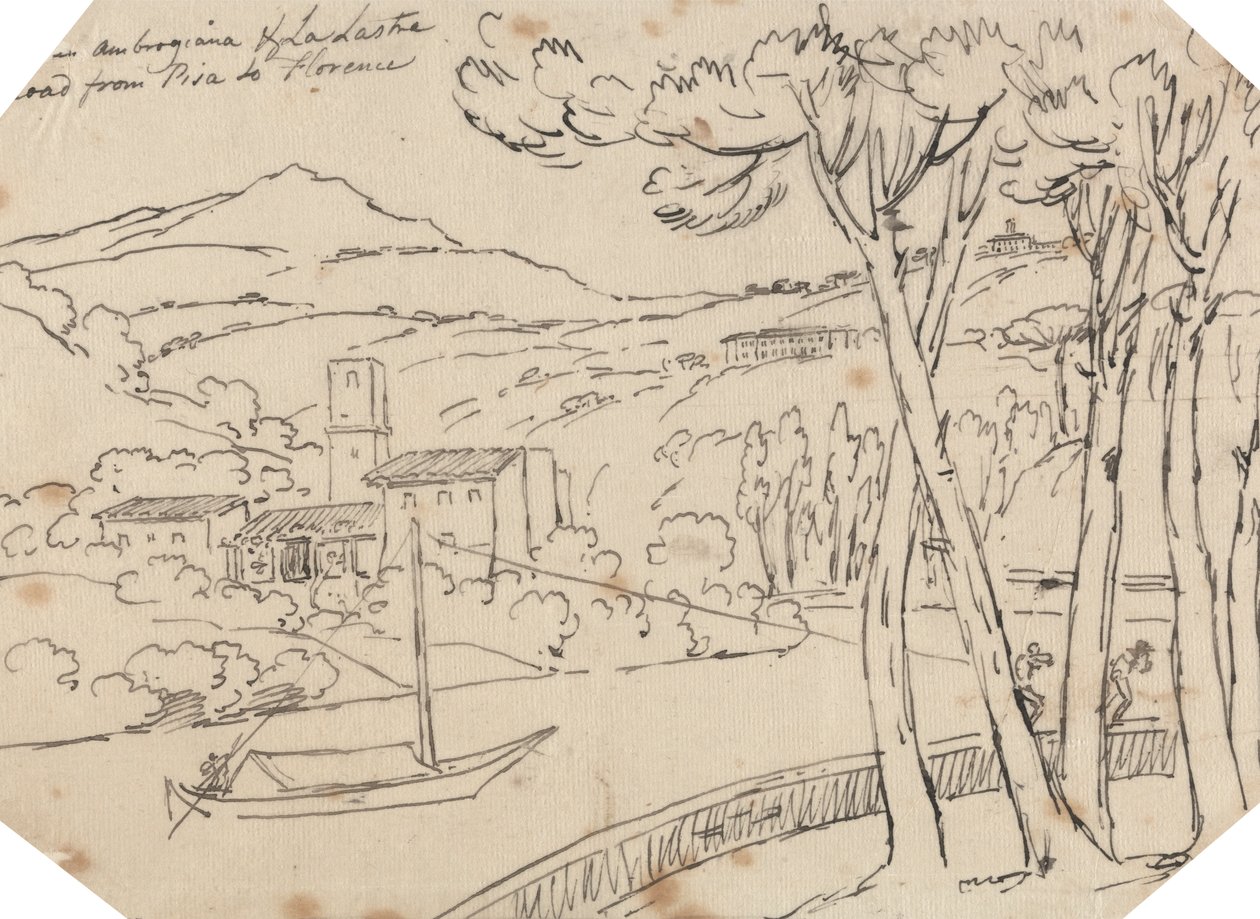 Mezi Ambrogianou a La Lastra od John Robert Cozens