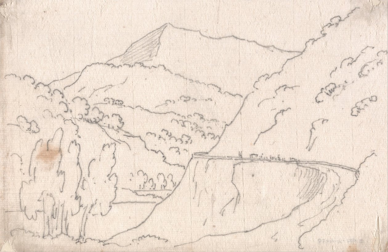 Mezi Tavarnelle  amp; Capriano od John Robert Cozens