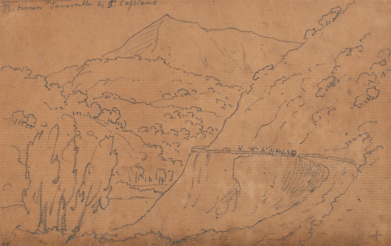 Mezi Tavernelle a San Casciano od John Robert Cozens