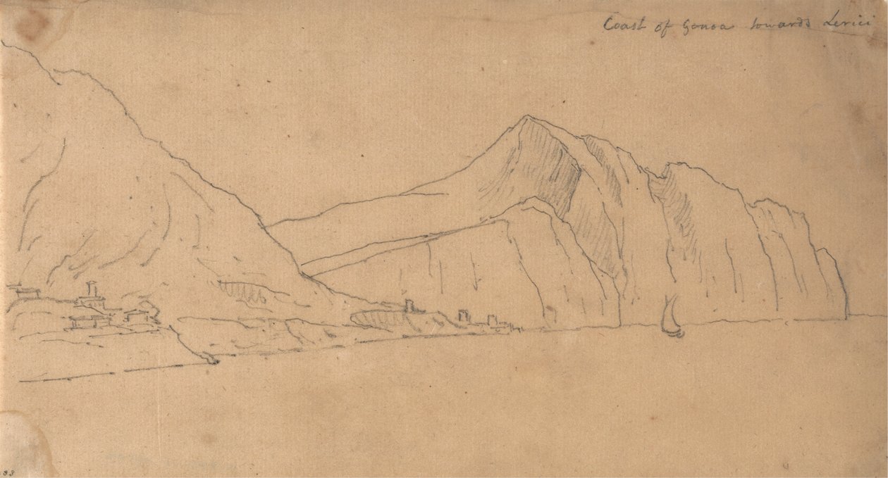 Pobřeží Janova směrem k Lerici od John Robert Cozens