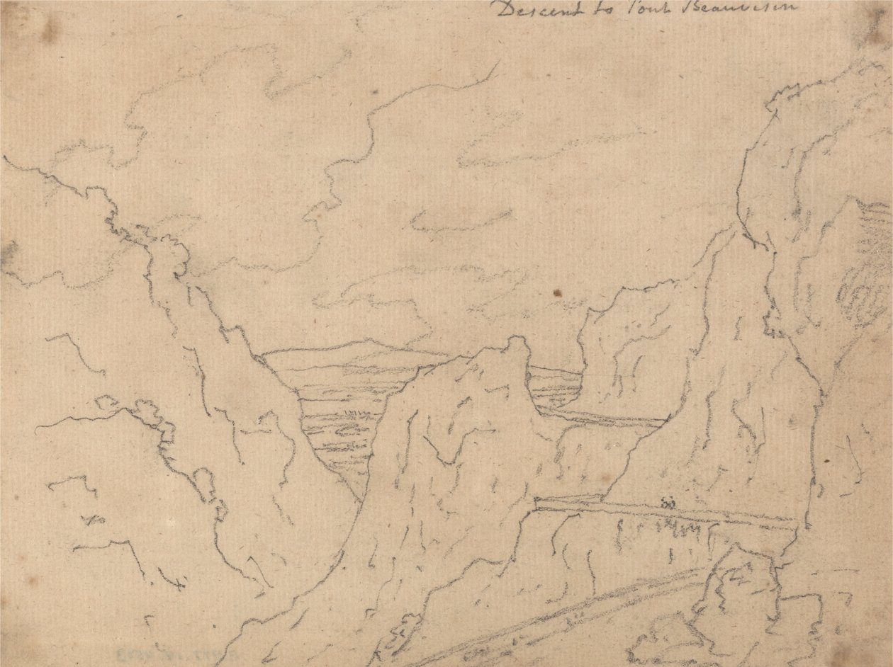 Sestup do Pont de Beauvoisin od John Robert Cozens