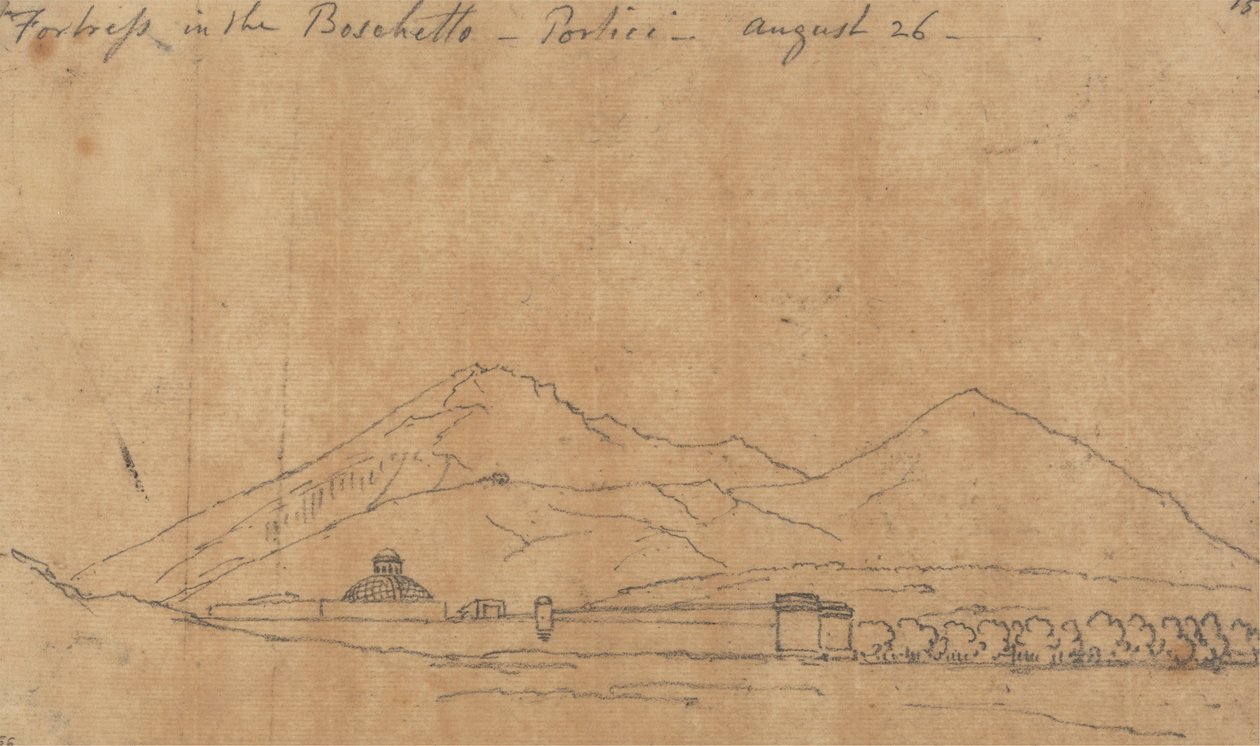 Pevnost v Boschetto, Portici, 26. srpna od John Robert Cozens