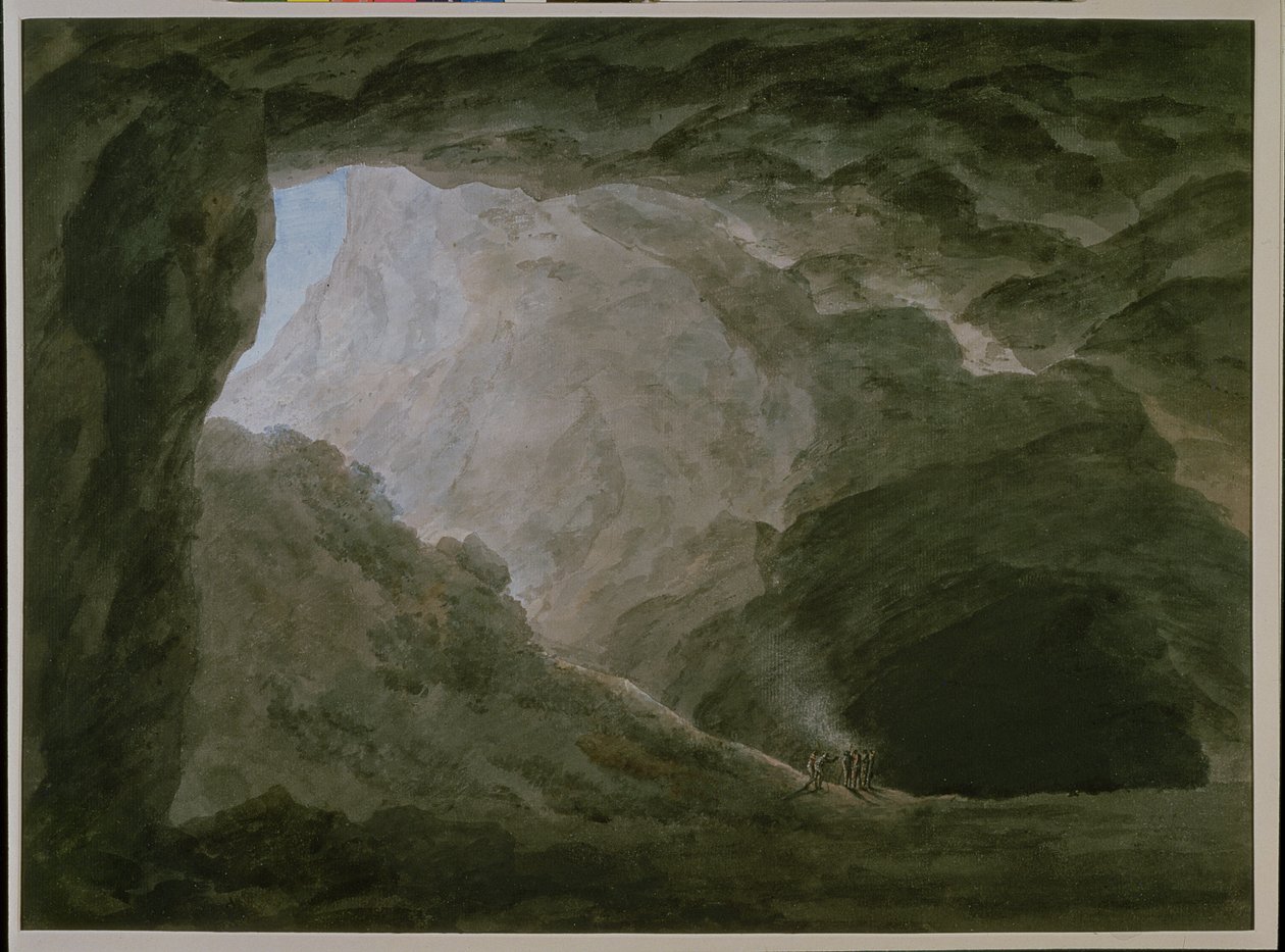 Grotto in the Campagna (akvarel na papíře) od John Robert Cozens