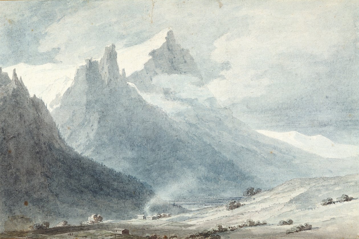 V kantonu Unterwalden (akvarel na papíře) od John Robert Cozens