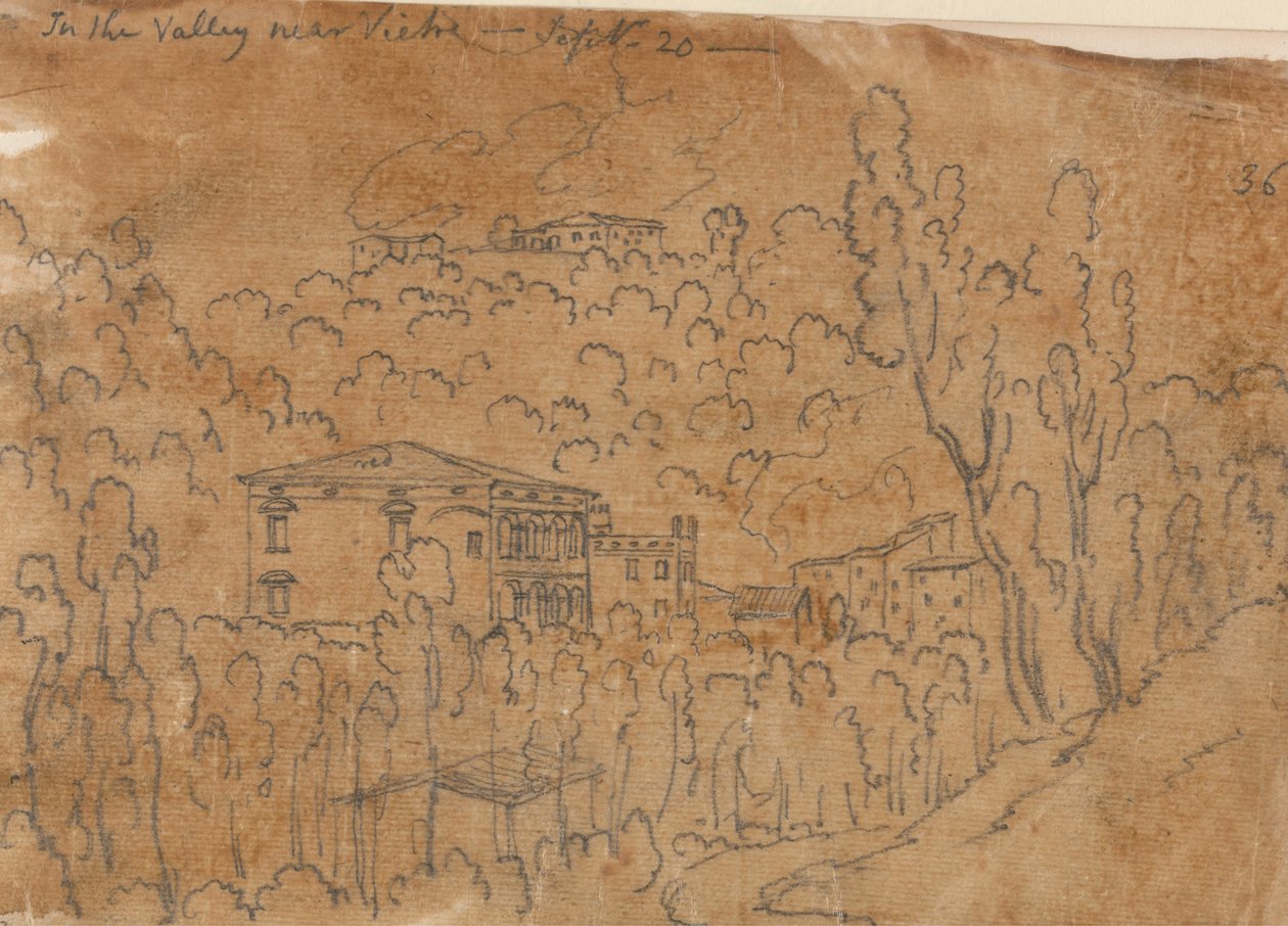 V údolí u Vietri, 20. září od John Robert Cozens