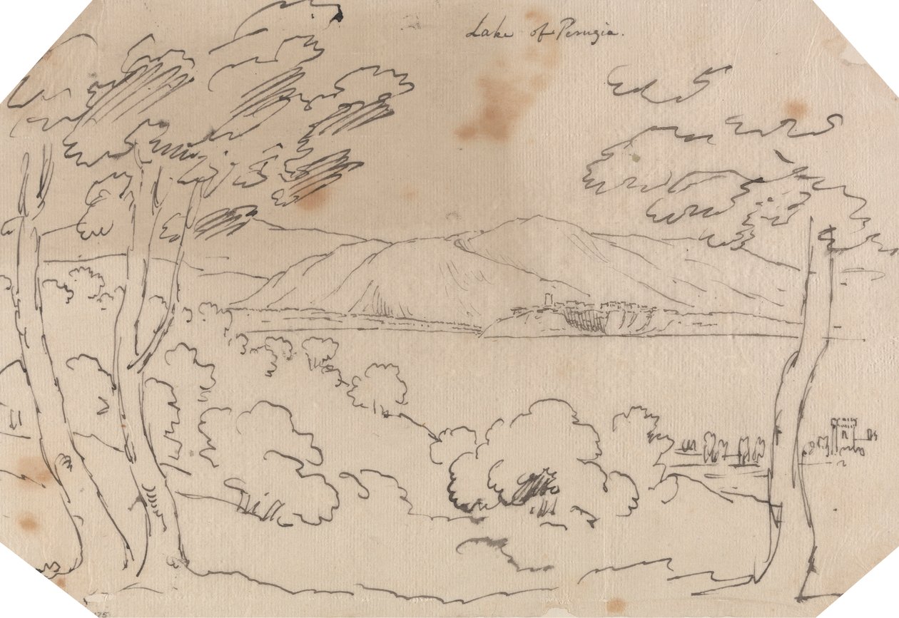 Jezero Perugia od John Robert Cozens
