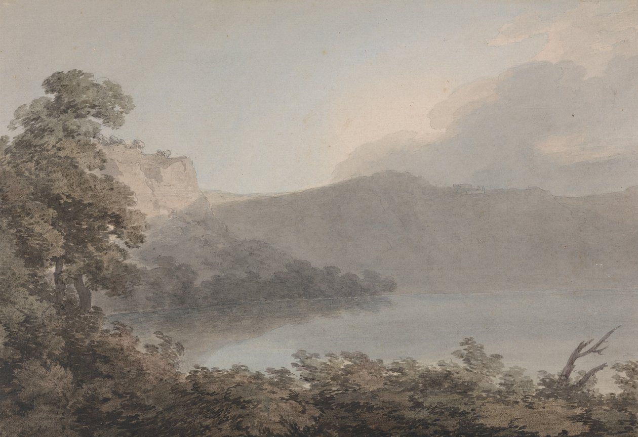Vicovo jezero mezi Římem a Florencií od John Robert Cozens