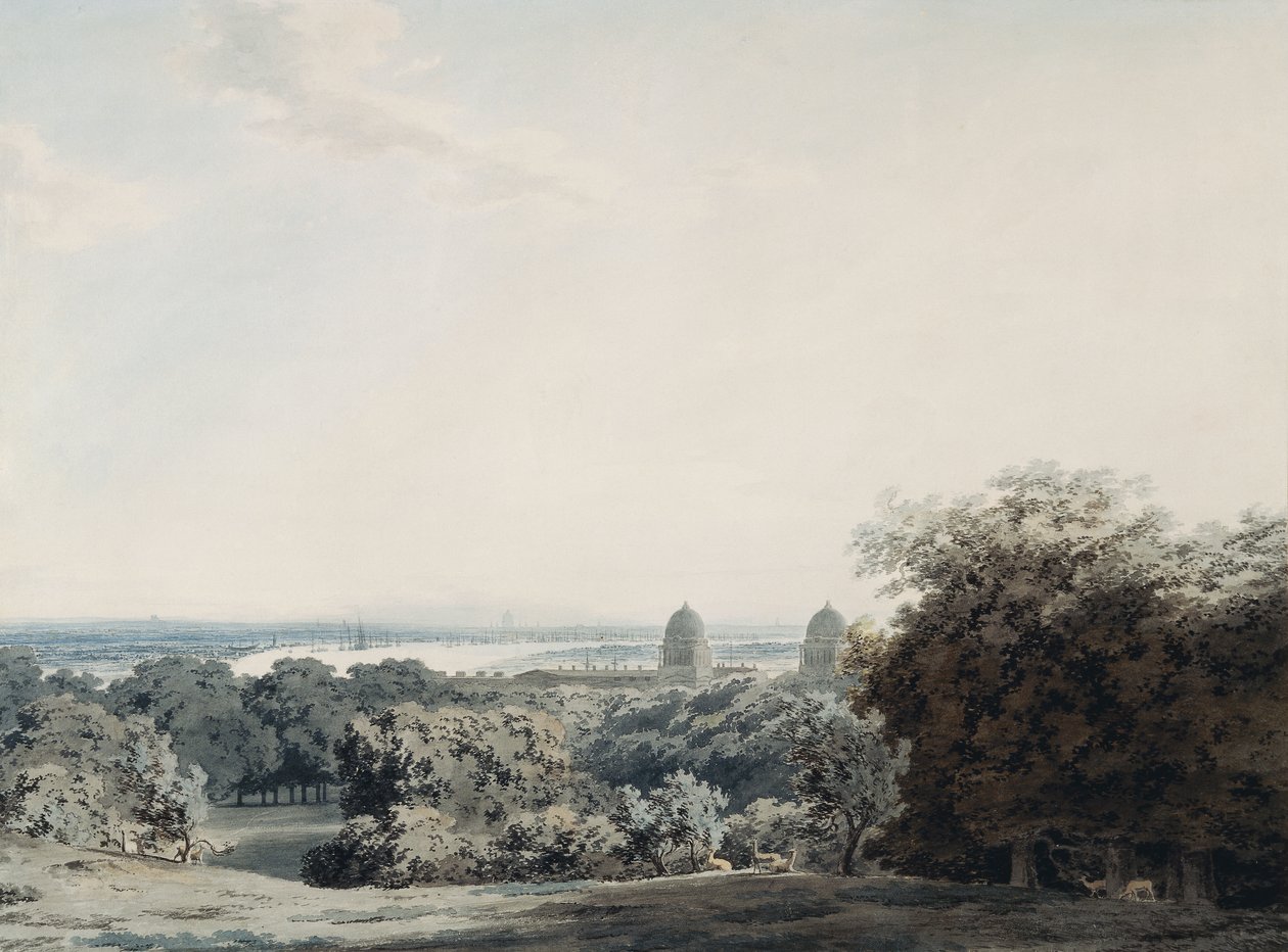 Londýn z Greenwich Hill, od John Robert Cozens