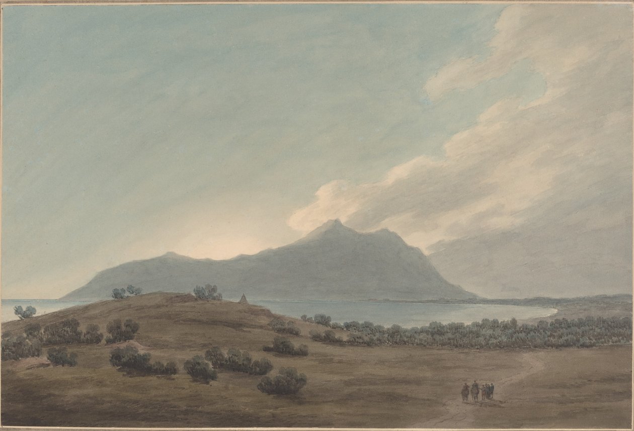 Mount Circe při západu slunce od John Robert Cozens