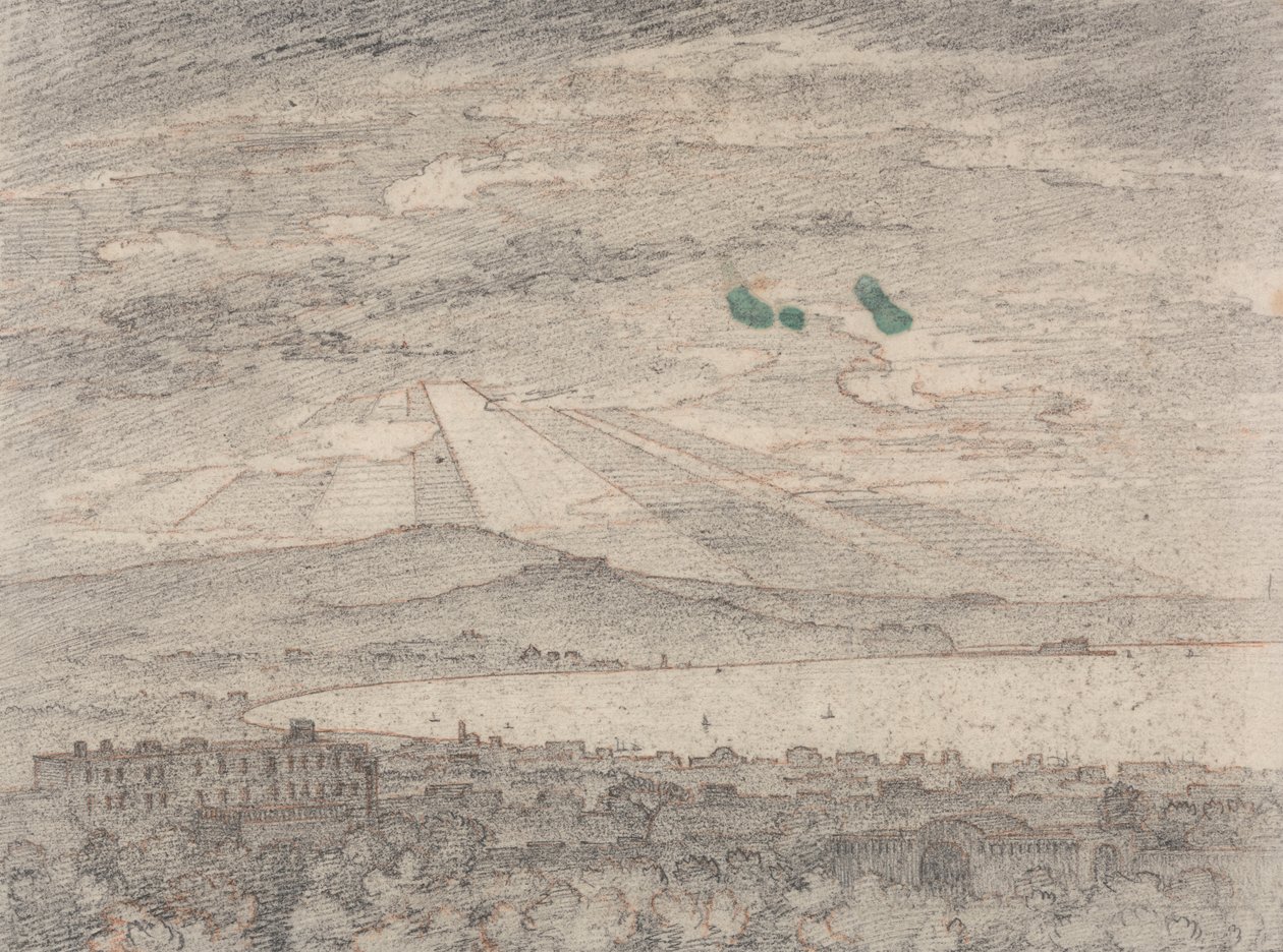 Neapol z vily sira Williama Hamiltona, Portici od John Robert Cozens