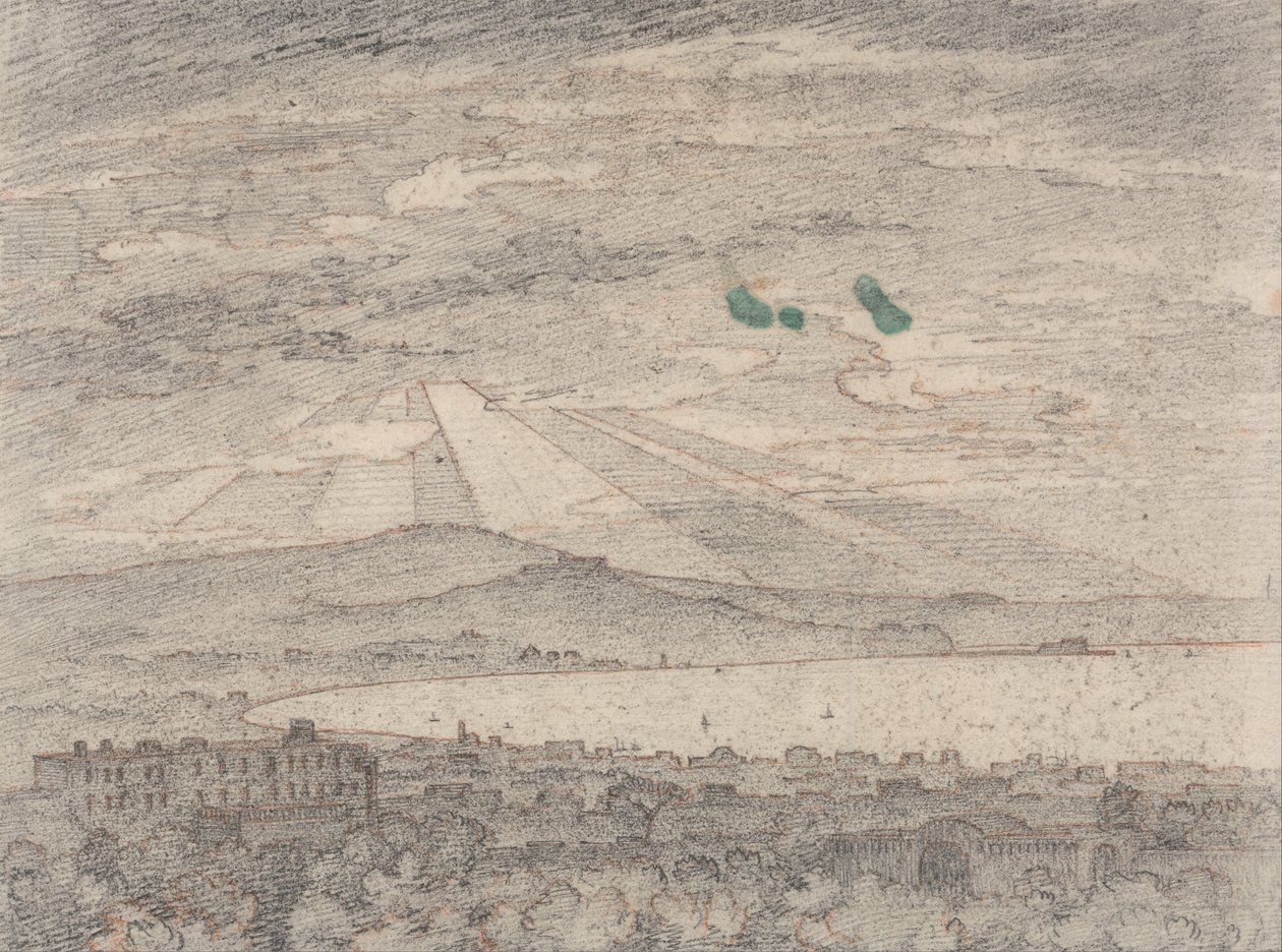Neapol z vily sira Williama Hamiltona, Portici od John Robert Cozens