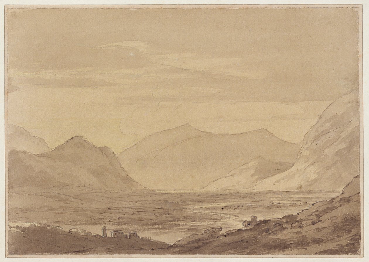 Blízko Chiavenna (pero a inkoust, akvarel na papíře) od John Robert Cozens