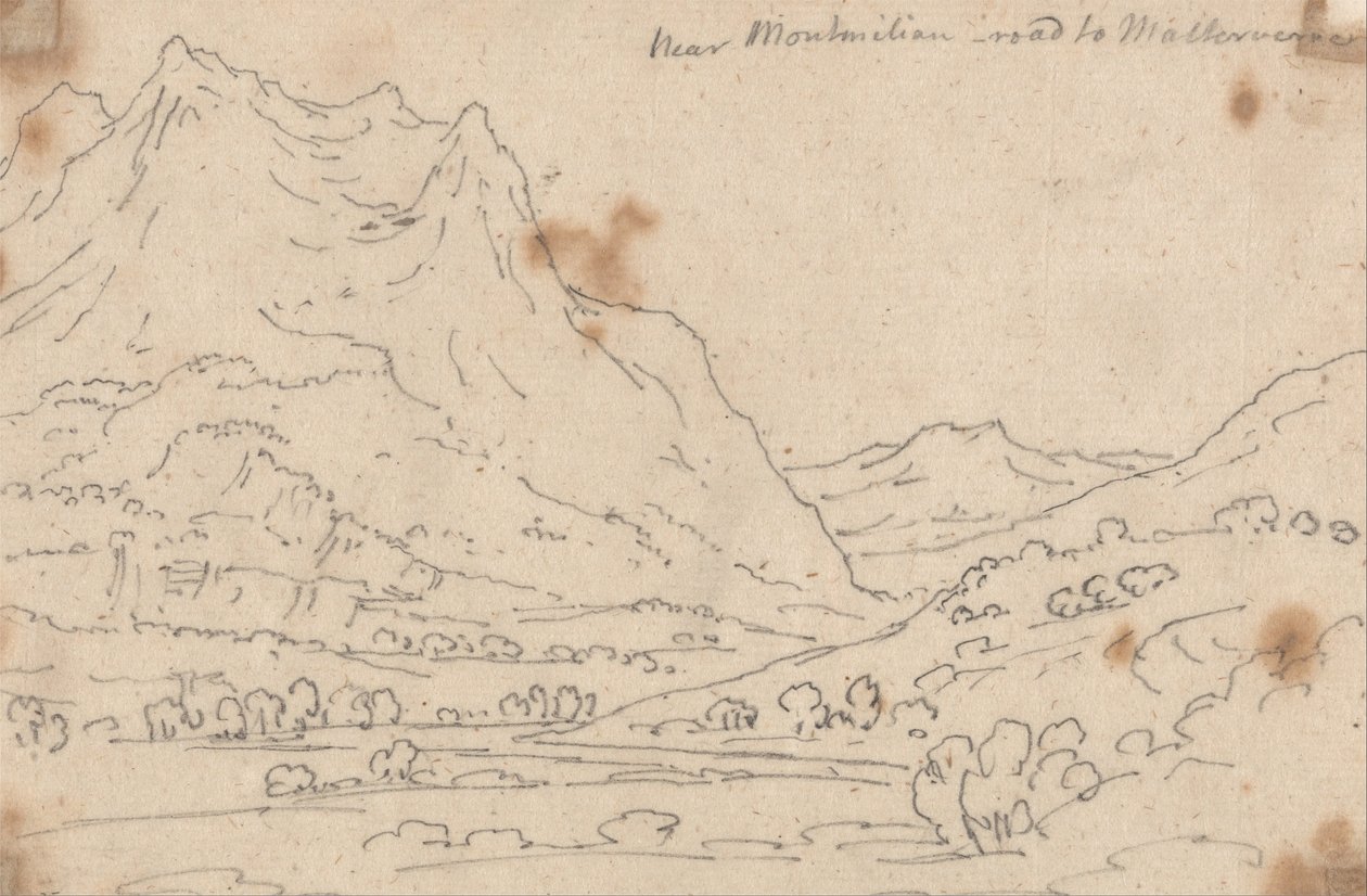 Poblíž Montmilian, Cesta do Malterverne od John Robert Cozens