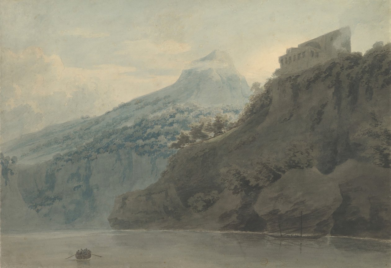 V zálivu Salerno poblíž Vietri, září 1782 nebo později. od John Robert Cozens