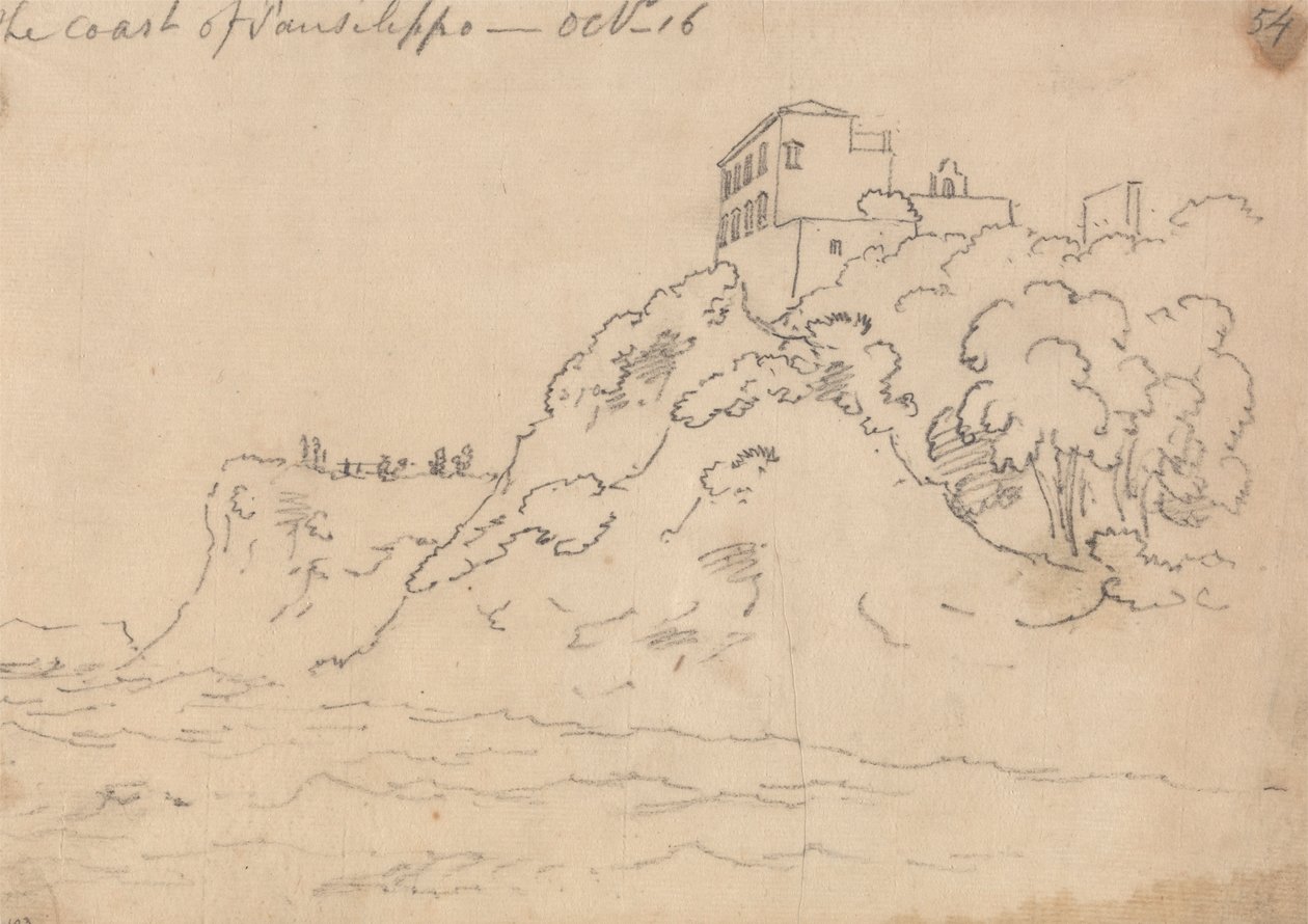 Pobřeží Posillipo, 16. října od John Robert Cozens