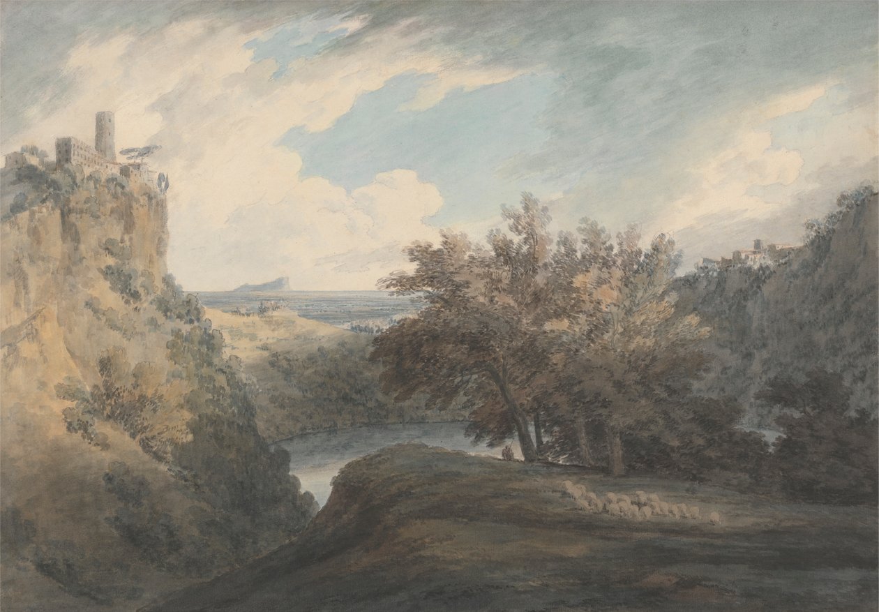 Jezero Nemi od John Robert Cozens