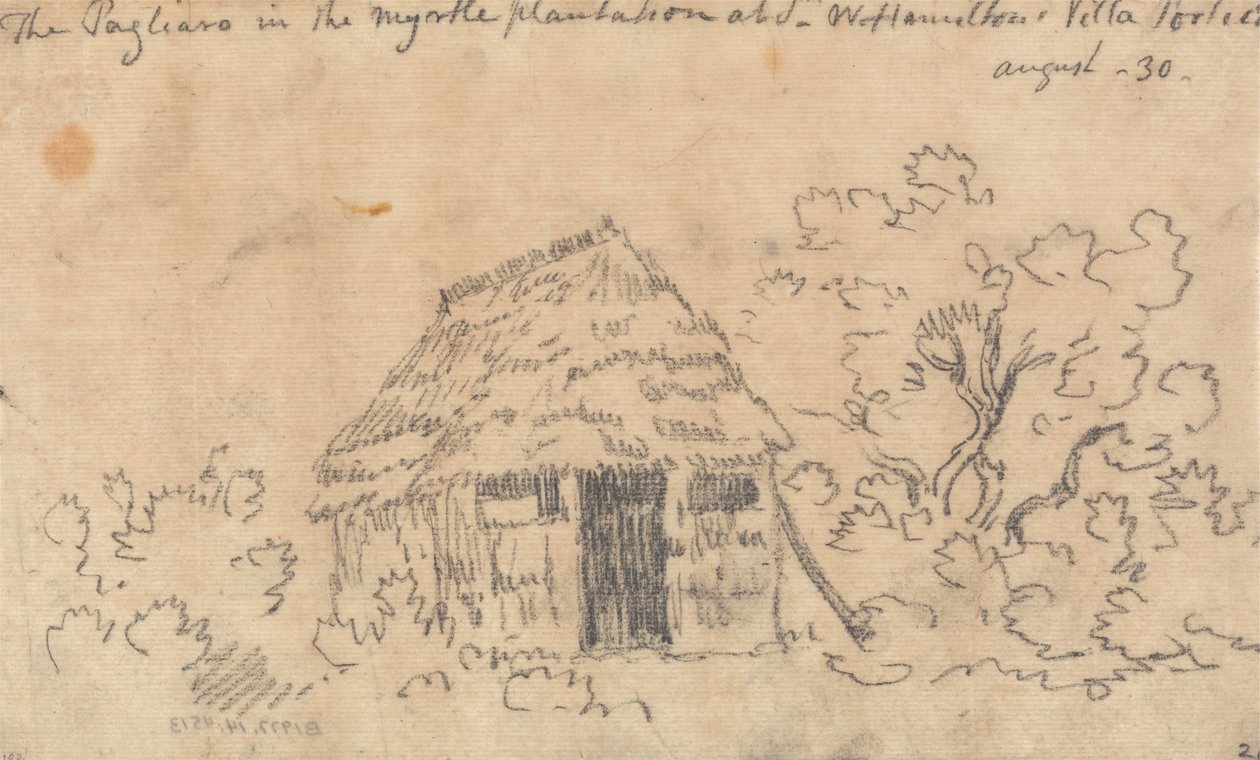 Pagliaro v Myrtle Plantation ve vile sira Williama Hamiltona, Portici od John Robert Cozens