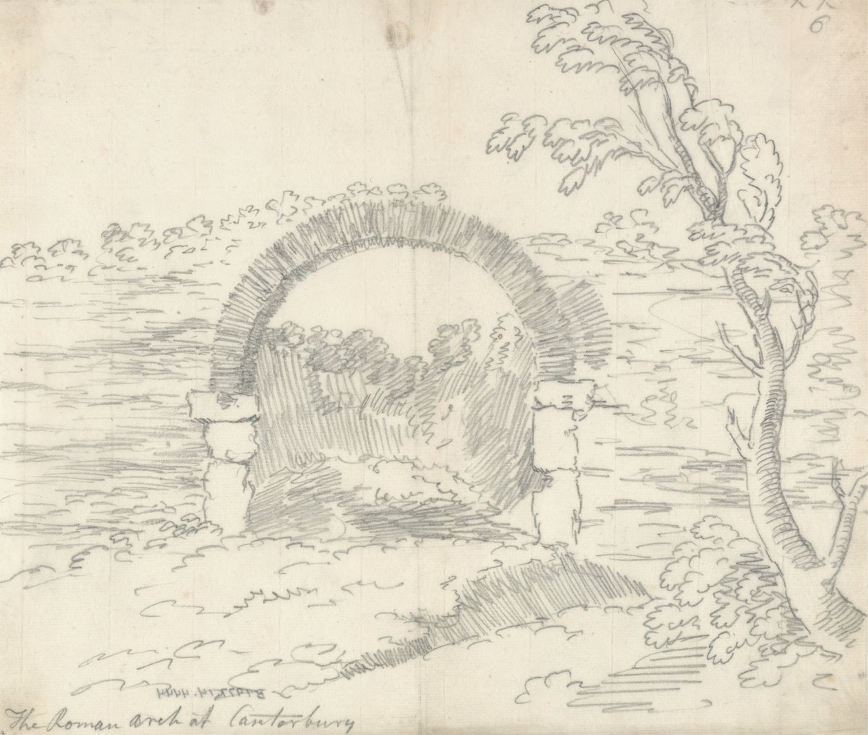 Římský oblouk v Canterbury od John Robert Cozens