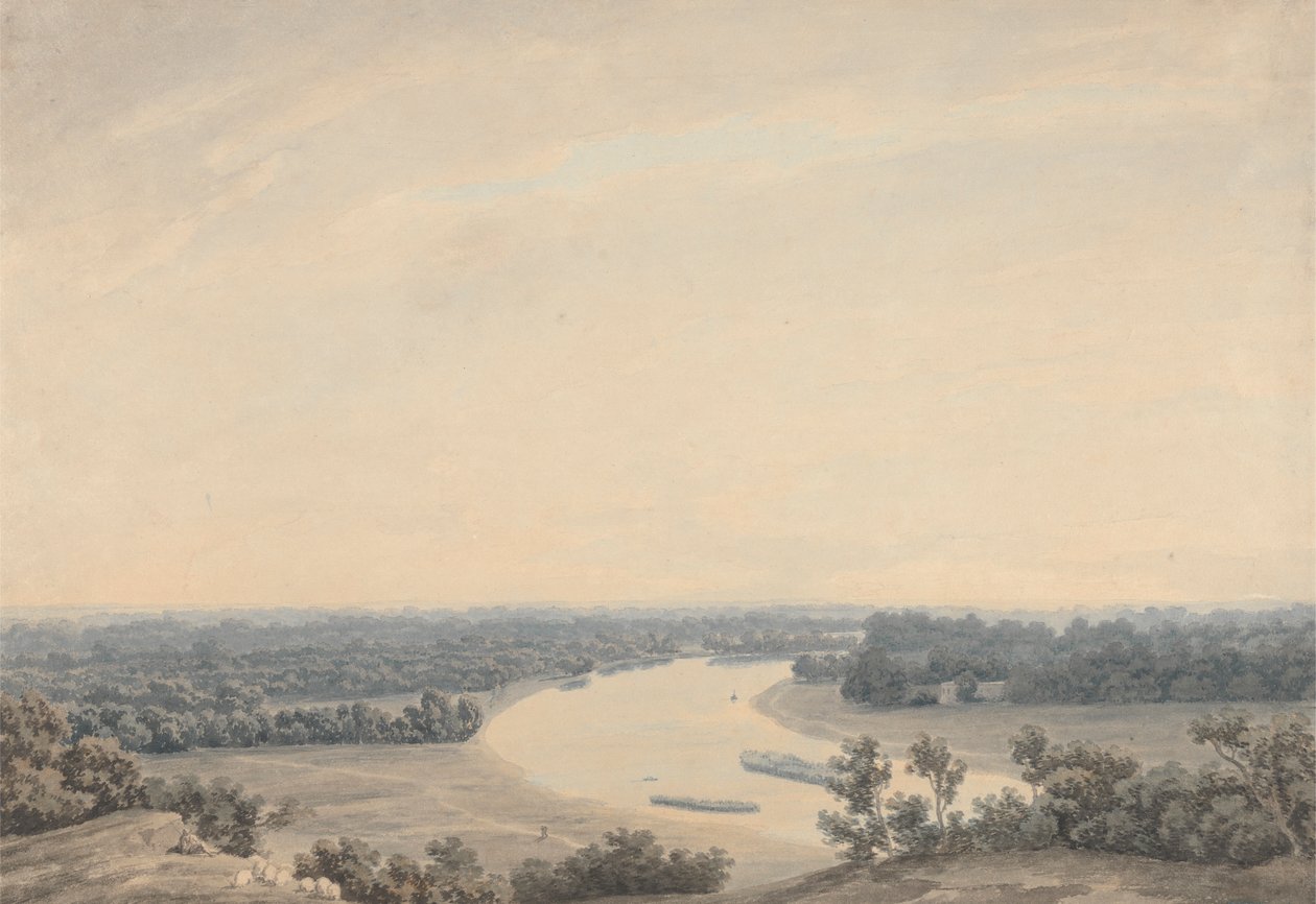 Temže z Richmond Hill při pohledu na jihozápad od John Robert Cozens