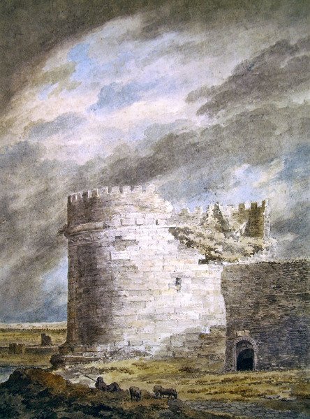 Hrobka Cecilie Metella, Capo di Bore, poblíž Říma (tužka a akvarel na papíře) od John Robert Cozens