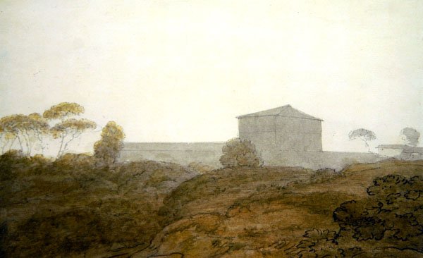 Villa Lante, Řím (akvarel na papíře) od John Robert Cozens